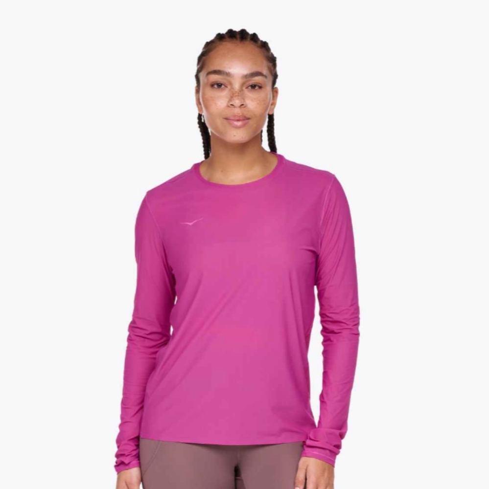 Hoka Women's Pink Long Sleeve Top